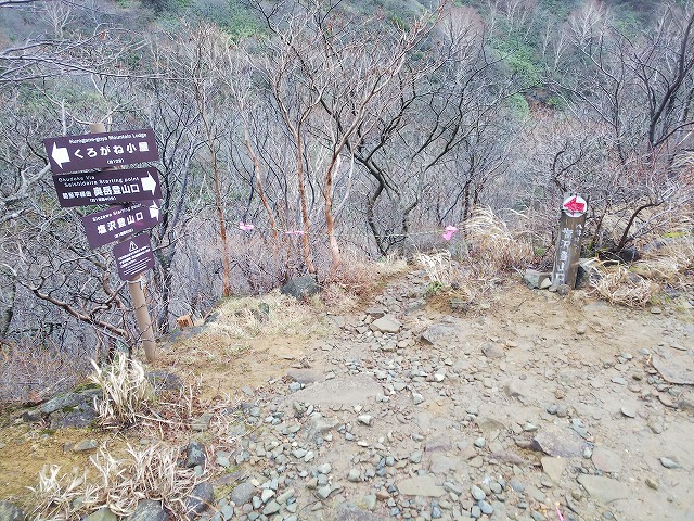 安達太良山　塩沢登山道分岐